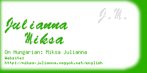 julianna miksa business card